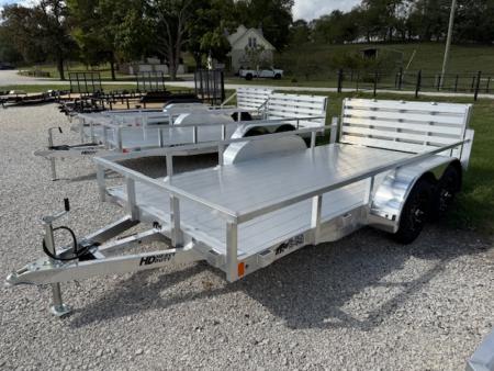 New 2026 Black Rhino 7X14 AULUMINUM TANDEM AXLE w/BIFOLD GATE Utility Trailer