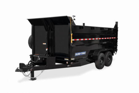 New 2026 Sure-Trac 7x14 14K Telescopic HIGH SIDE Dump Trailer