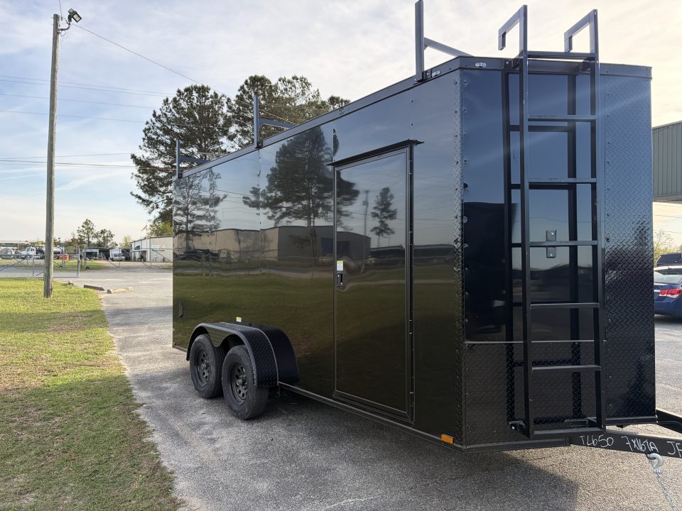 New 7X16TA Black Standard Trailer