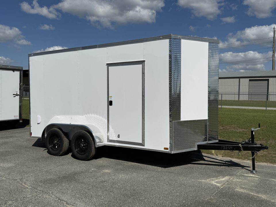 New 7X14TA White Standard Trailer