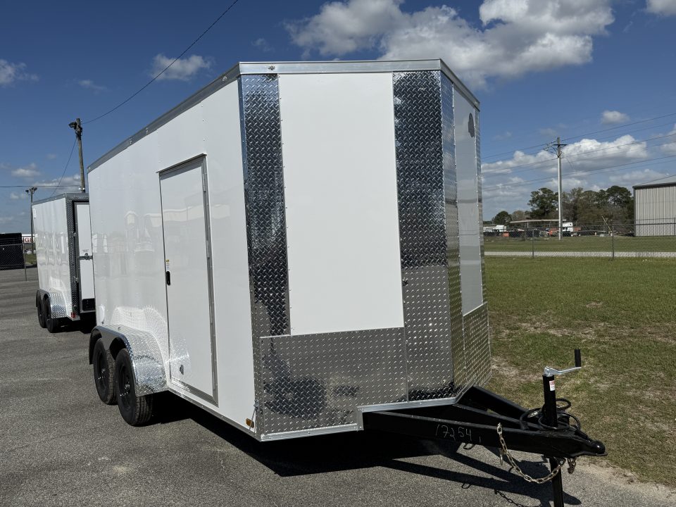 New 7X14TA White Standard Trailer