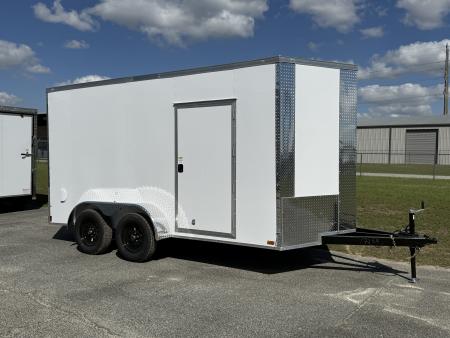 New 7X14TA White Standard Trailer