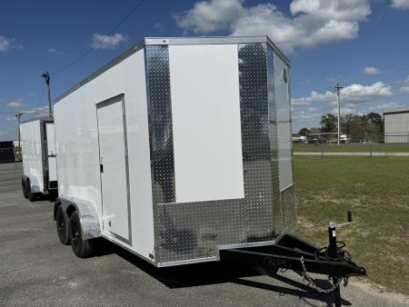 New 7X14TA White Standard Trailer