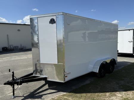 New 7X14TA White Standard Trailer