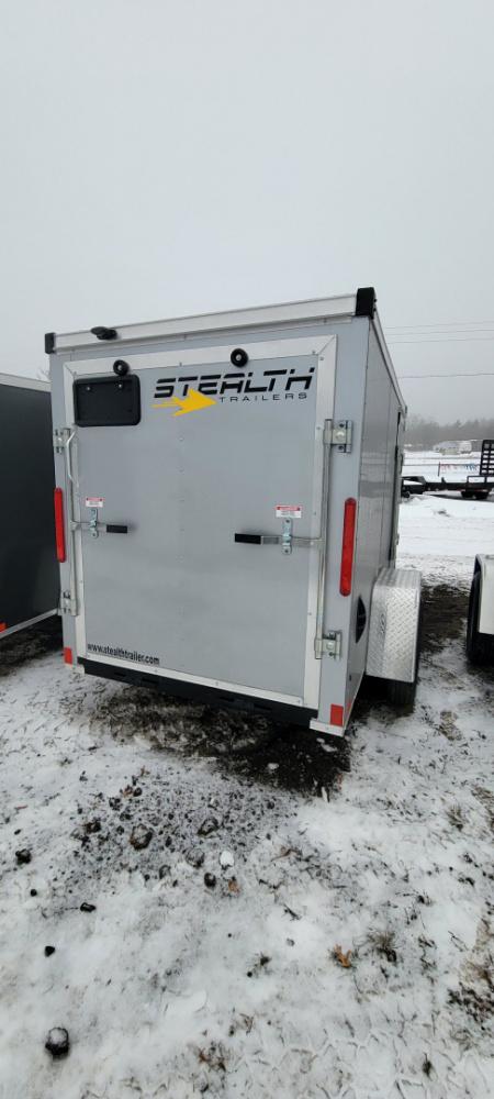 New 2026 Stealth Trailers 5X10 W/RAMP 3K Cargo / Enclosed Trailer Silver