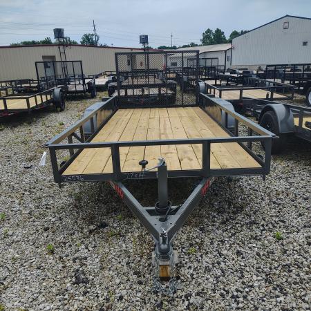 New 2026 WD Trailers 77x14 TA Straight deck Utility Trailer with 48" gate, 3.5k axles, Diamond series Utility Trailer