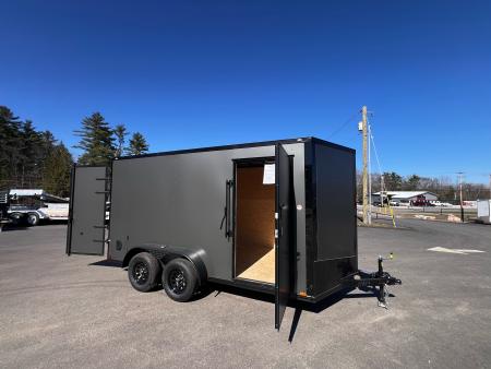 New 2026 Spartan 7X14 +2ft V-nose/ 7' interior height / Polycore Exterior / 16  OC Construction/ Barn Door- 7000GVW