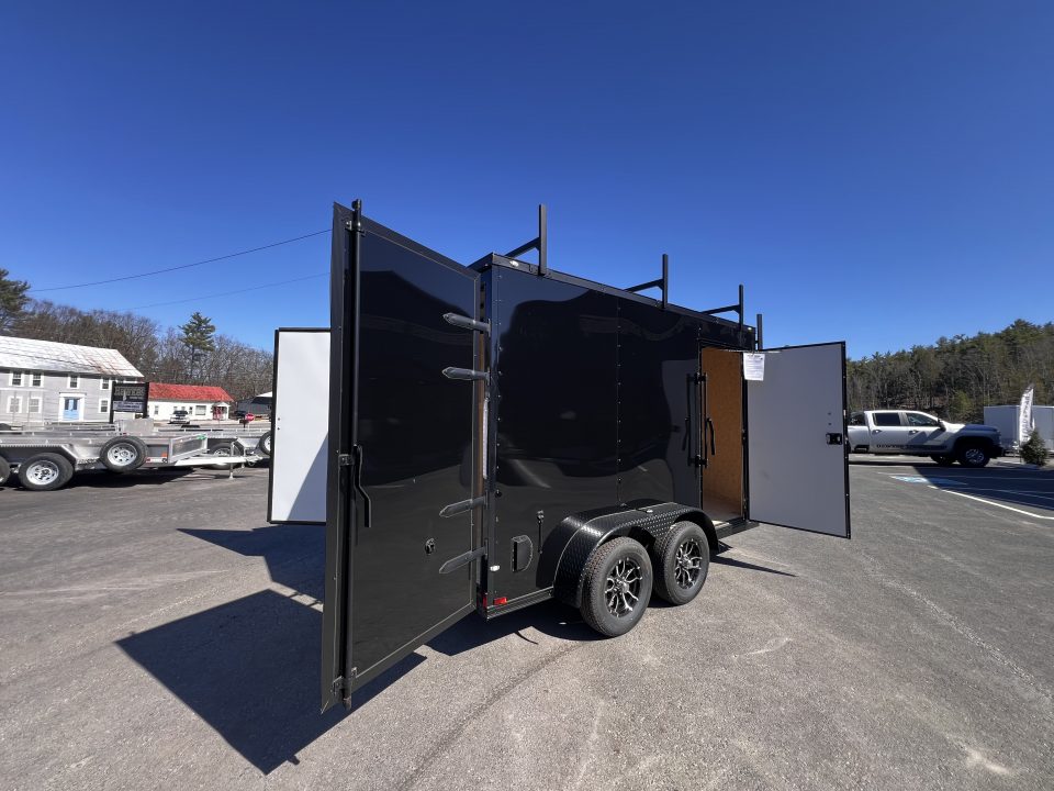 New 2026 Spartan 7X12 +2ft V-nose /7' interior height / .080 Polycore/ Blackout Package/Contractor Package/ Walkable-Roof- 7000GVW