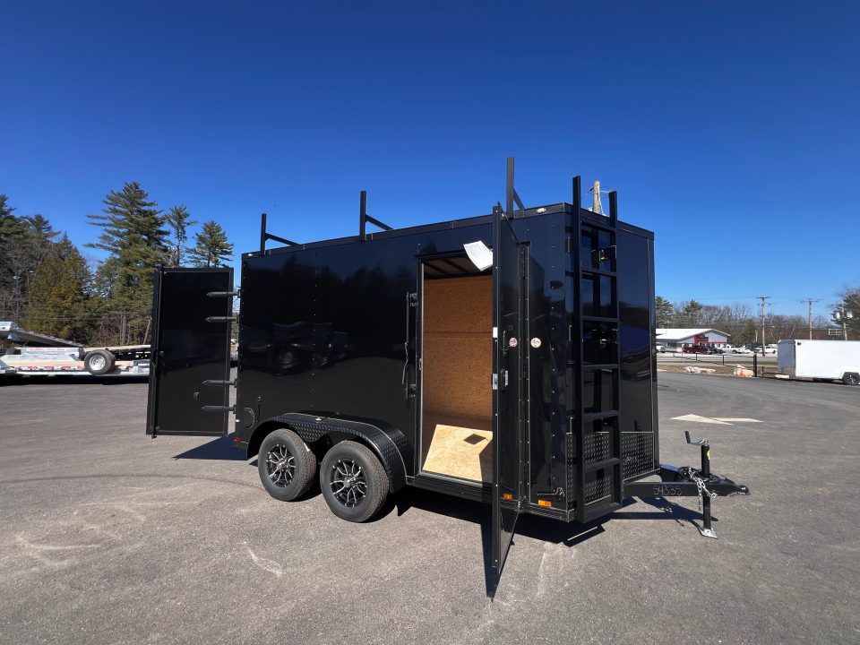 New 2026 Spartan 7X12 +2ft V-nose /7' interior height / .080 Polycore/ Blackout Package/Contractor Package/ Walkable-Roof- 7000GVW
