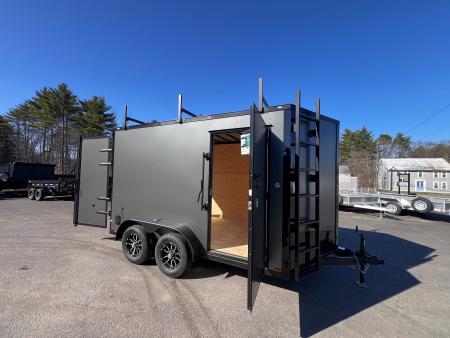 New 2026 Spartan 7X12 +2ft V-nose /7' interior height / .080 Polycore/ Blackout Package/Contractor Package/ Walkable-Roof- 7000GVW