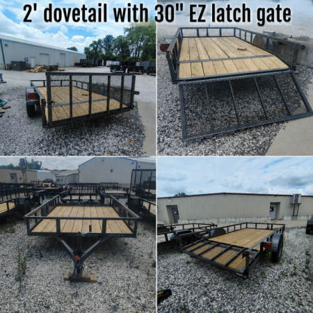 New 2026 WD Trailers 77X12 SA Utility Trailer, straight deck with 48  gate, or 2' dovetail with 30  gate, 3.5k axle, **ECONO SERIES** Utility Trailer