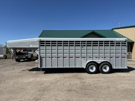New 2026 Circle D 6'8 x 20' Livestock Trailer