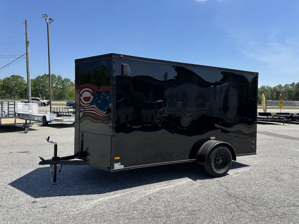 New 2026 6X12 SINGLE AXLE ENCLOSED TRAILER WITH BLACKOUT PACKAGE