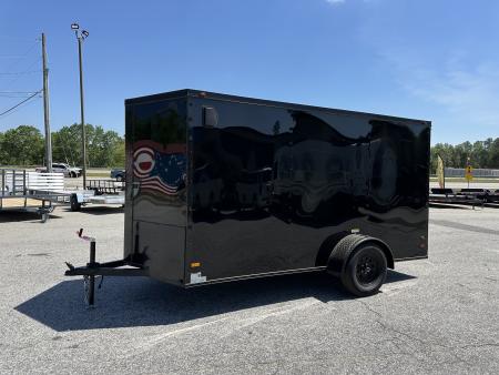 New 2026 6X12 SINGLE AXLE ENCLOSED TRAILER WITH BLACKOUT PACKAGE