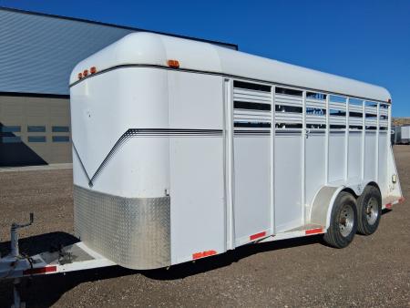Used 2002 Double D Horse Trailer Stock Combo Trailer