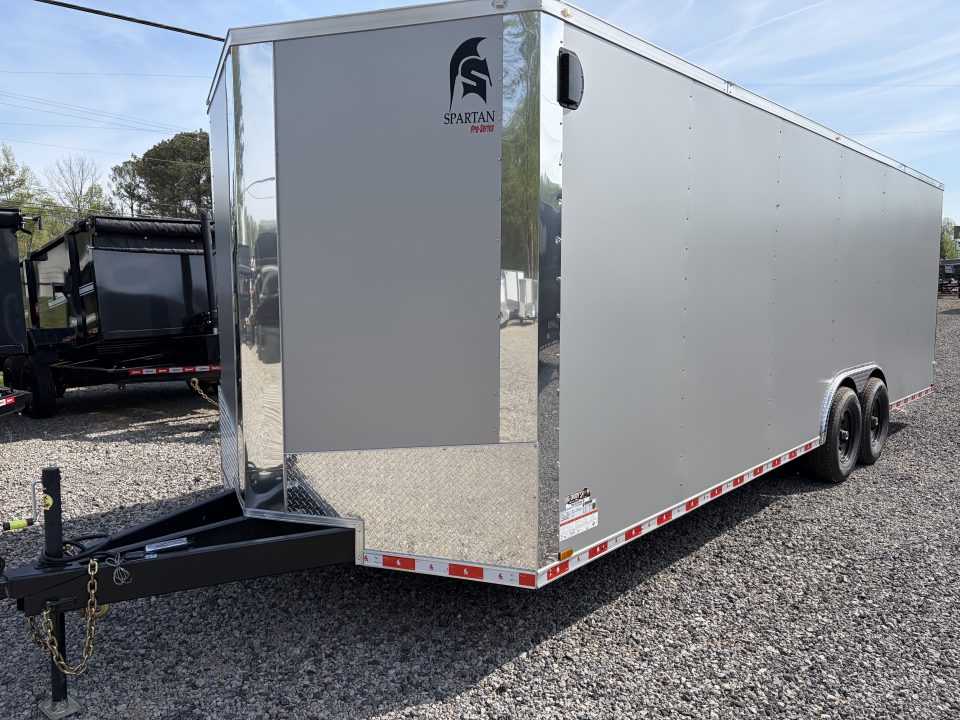 New 2026 Spartan Cargo 8.5x24 Enclosed Trailer, PolyCor, BIG PKG, 12" On Center Frame, 14K GVWR, 60" Triple Tube Tongue, 7' Interior, Heavy Duty Rear Ramp Door