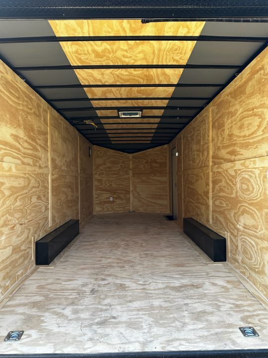 New 2026 Rock Solid 8.5x24 7'6" Interior Car Hauler-5200LB Torsion Axle-White- Blackout-Enclosed Car Hauler