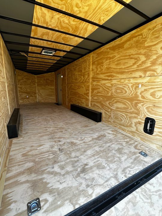 New 2026 Rock Solid 8.5x24 7'6" Interior Car Hauler-5200LB Torsion Axle-White- Blackout-Enclosed Car Hauler