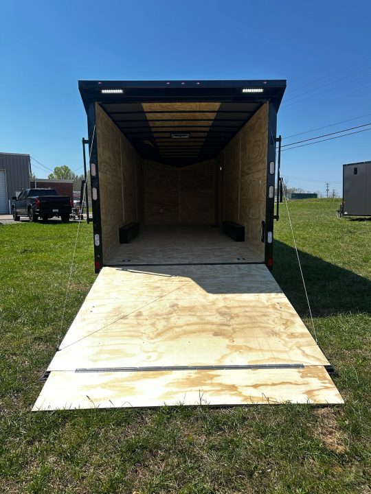 New 2026 Rock Solid 8.5x24 7'6" Interior Car Hauler-5200LB Torsion Axle-White- Blackout-Enclosed Car Hauler