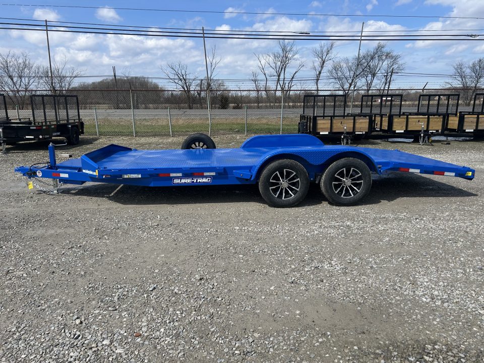 New 2026 Sure-Trac 7x18 7K Steel Deck Car Hauler Car Hauler
