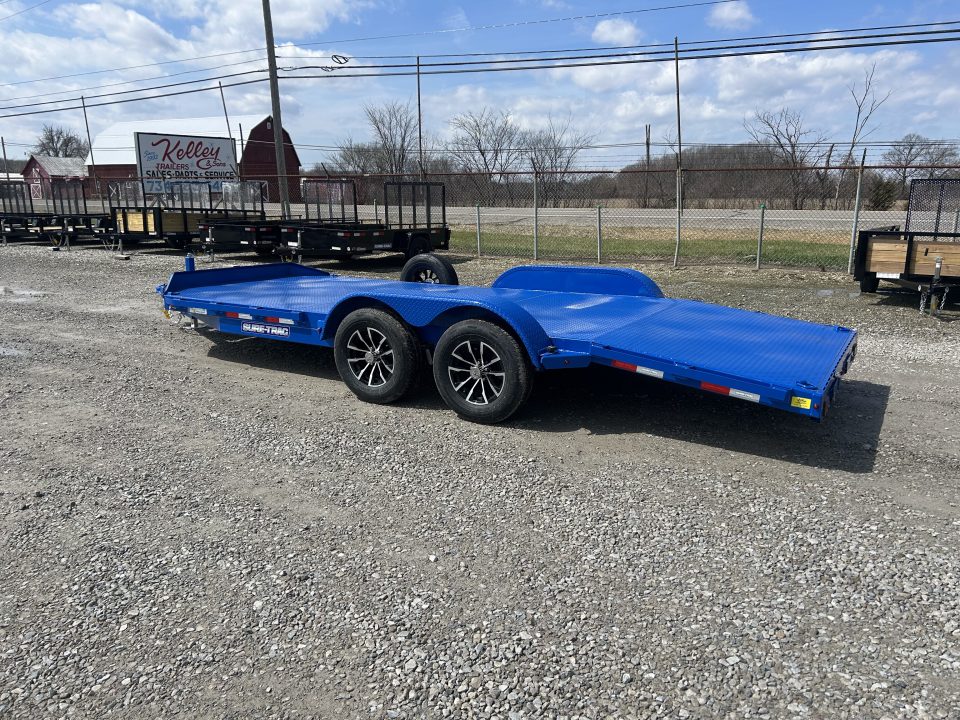 New 2026 Sure-Trac 7x18 7K Steel Deck Car Hauler Car Hauler