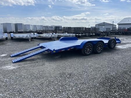 New 2026 Sure-Trac 7x18 7K Steel Deck Car Hauler Car Hauler