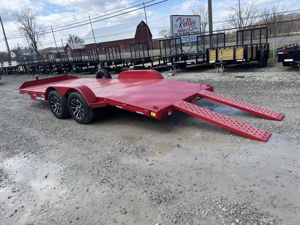 New 2026 Sure-Trac 7x18 7K Steel Deck Car Hauler Car Hauler