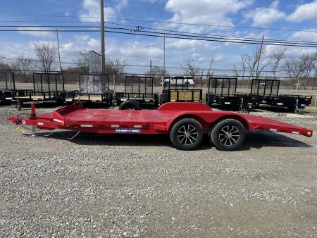 New 2026 Sure-Trac 7x18 7K Steel Deck Car Hauler Car Hauler