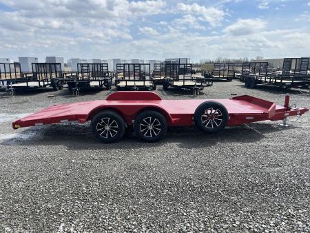 New 2026 Sure-Trac 7x18 7K Steel Deck Car Hauler Car Hauler