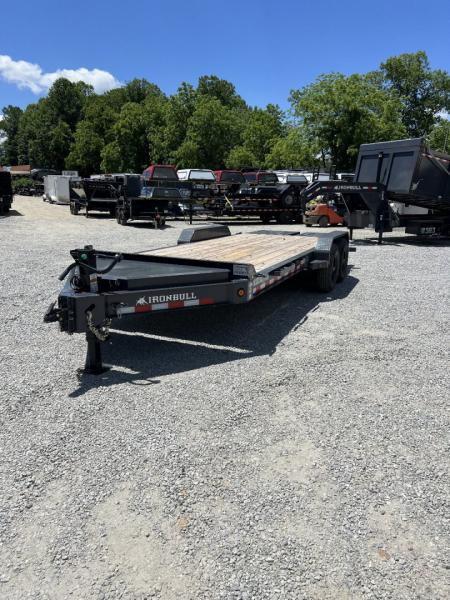 New 2026 Iron Bull EHB8322102 Equipment Trailer / 83" WIDE X 22' LONG / 18' FLAT 4' DOVETAIL WITH 4' RAMPAGE DECK LEVEL RAMPS / 2-10,000# ELECTRIC BRAKE AXLES / ST23575R17.5 18PLY WHEELS AND TIRES/ JUMBO TOOL BOX / 10K DROP LEG JACK