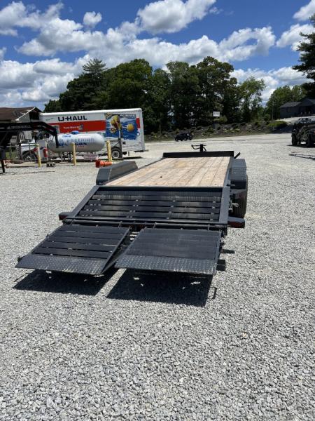 New 2026 Iron Bull EHB8322102 Equipment Trailer / 83" WIDE X 22' LONG / 18' FLAT 4' DOVETAIL WITH 4' RAMPAGE DECK LEVEL RAMPS / 2-10,000# ELECTRIC BRAKE AXLES / ST23575R17.5 18PLY WHEELS AND TIRES/ JUMBO TOOL BOX / 10K DROP LEG JACK