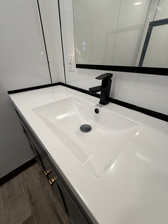 New 7x12TA White Mobile Bathroom Trailer