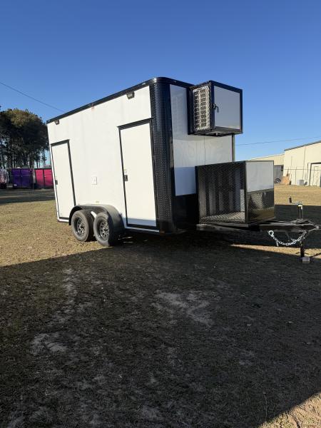 New 7x12TA White Mobile Bathroom Trailer