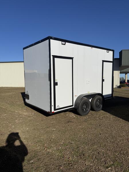 New 7x12TA White Mobile Bathroom Trailer