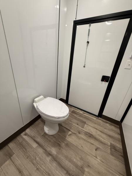 New 7x12TA White Mobile Bathroom Trailer