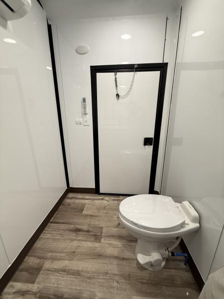 New 7x12TA White Mobile Bathroom Trailer