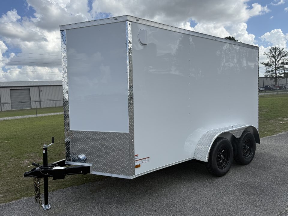 New 6X12TA White Standard Trailer