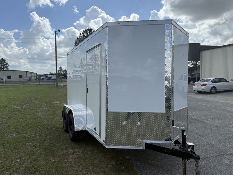 New 6X12TA White Standard Trailer