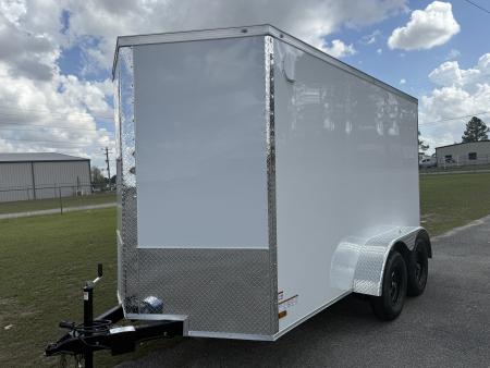 New 6X12TA White Standard Trailer