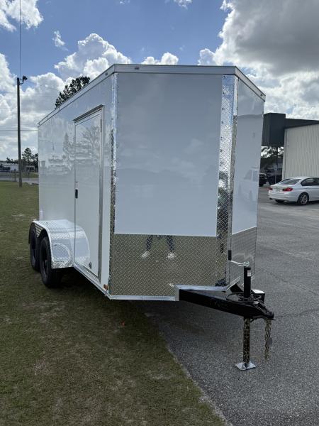 New 6X12TA White Standard Trailer