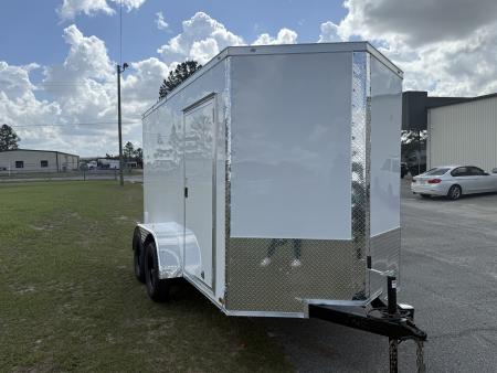 New 6X12TA White Standard Trailer