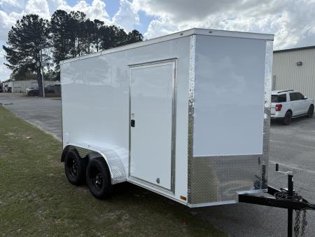 New 6X12TA White Standard Trailer