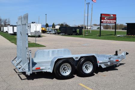New BND 6x12 GALVANIZED SCISSOR LIFT TRAILER w/ 5200LB AXLES