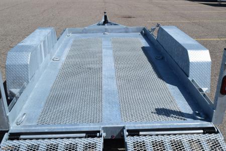 New BND 6x12 GALVANIZED SCISSOR LIFT TRAILER w/ 5200LB AXLES