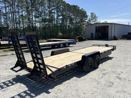 New 2026 Down 2 Earth 82X24 Equipment Trailer, Extra Wide Ramps, 7K Axles
