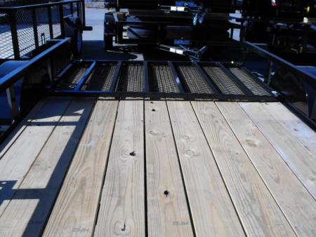 New 77 X 10 Utility Trailer HD Spring Assisted Ramp