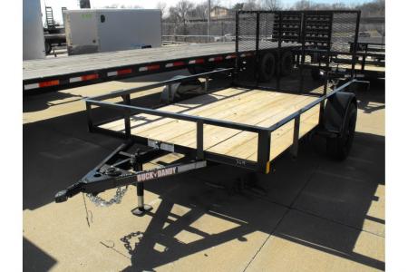 New 77 X 10 Utility Trailer HD Spring Assisted Ramp