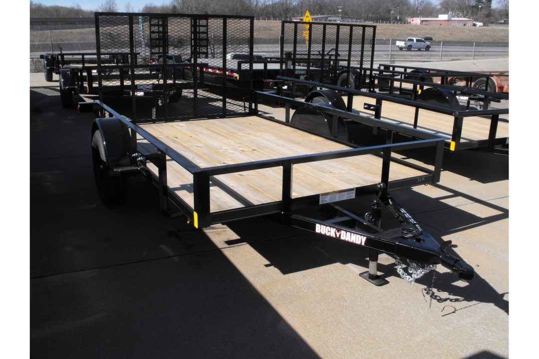New 77 X 10 Utility Trailer HD Spring Assisted Ramp