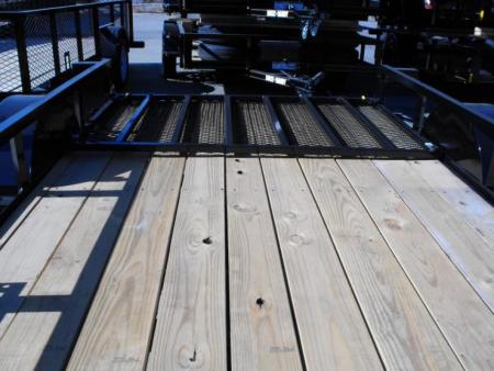 New 77 X 10 Utility Trailer HD Spring Assisted Ramp