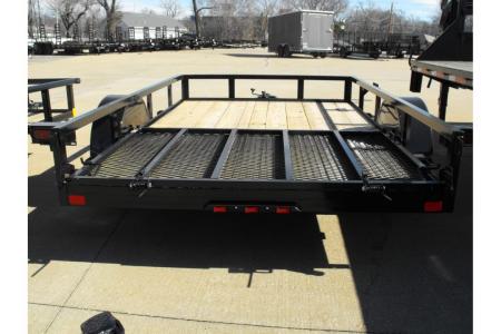 New 77 X 10 Utility Trailer HD Spring Assisted Ramp
